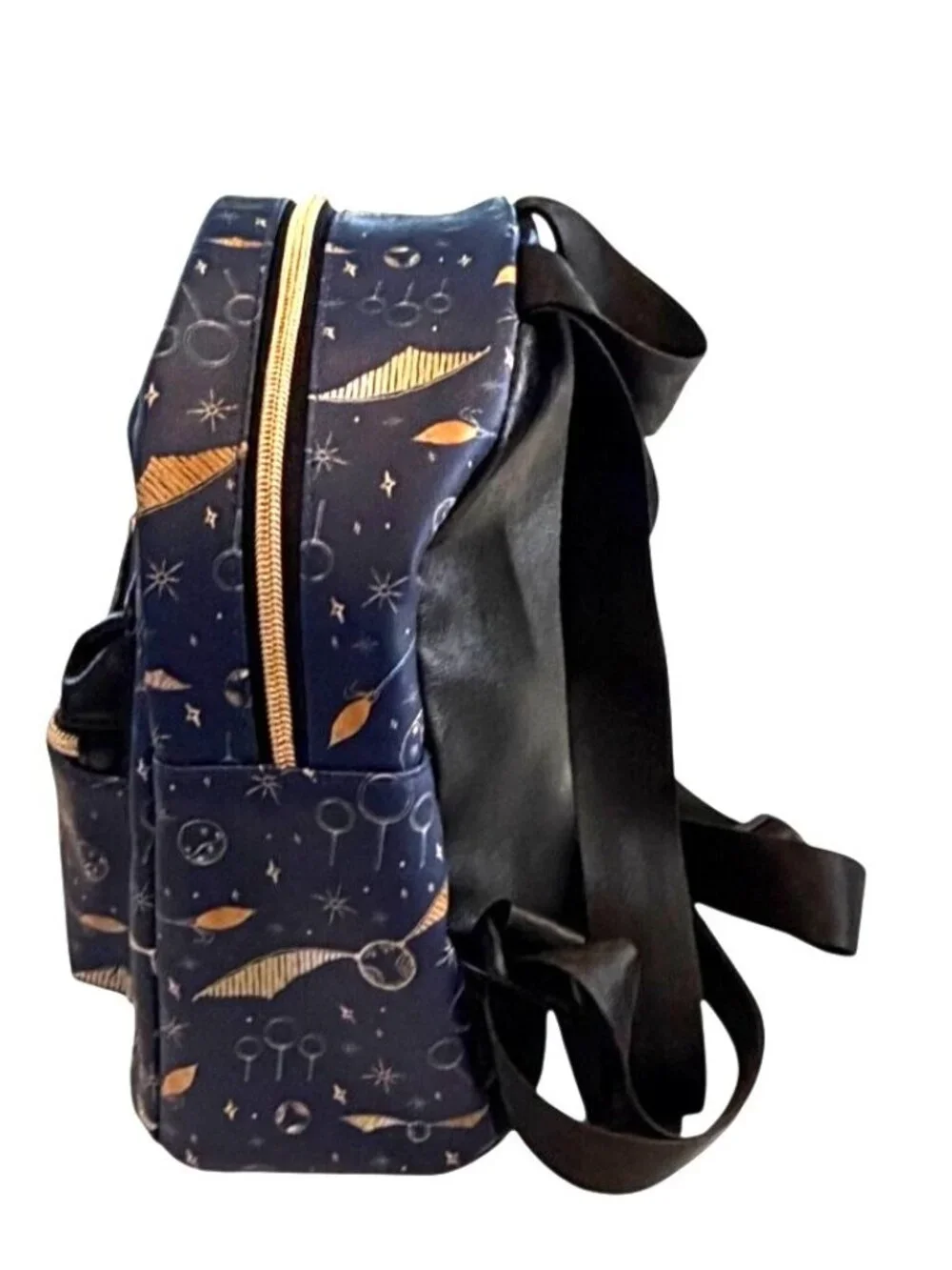 Harry Potter Navy Blue Quidditch Printed Mini Backpack Wizarding World Blue Blac